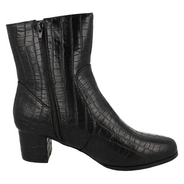 Spot On Ladies Spot On Wide Fit Ankle Boots F51086