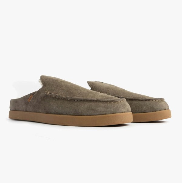 TOMS ALONSO MULE Mens Slippers Faux Shearling Lined Mule Olive