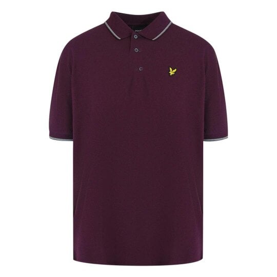 Lyle & Scott Tipped Big & Tall Burgundy Polo Shirt