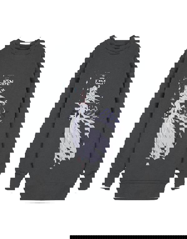 Disney Frozen Girls Grey Elsa Sweatshirt