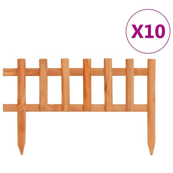 Berkfield Lawn Edgings 10 pcs Firwood 4.4 m