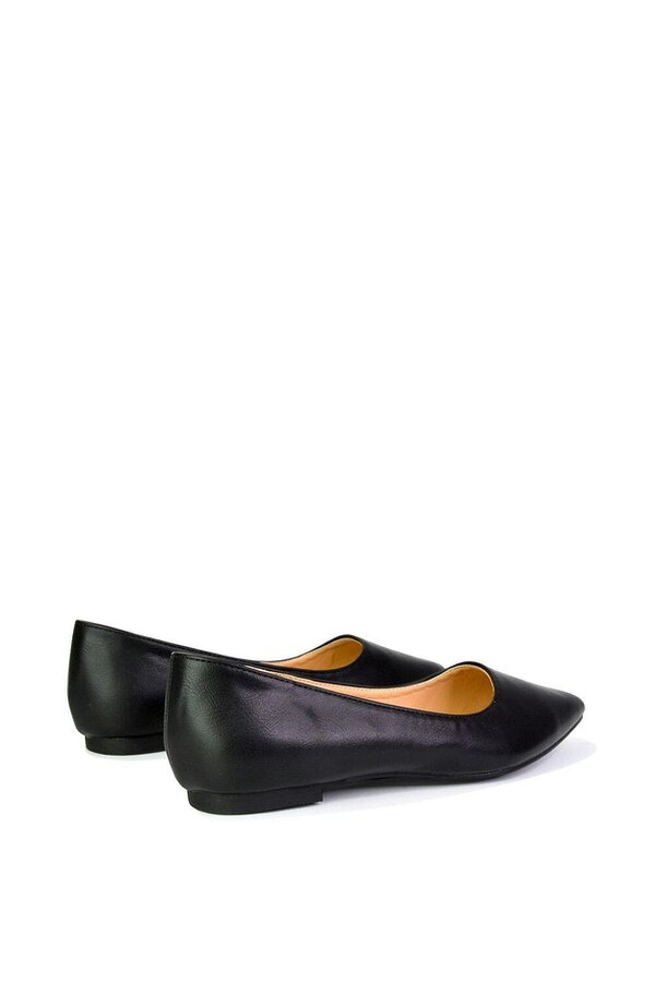 XY LONDON Pointed Toe Slip on Flat Ballerina Pump Shoes