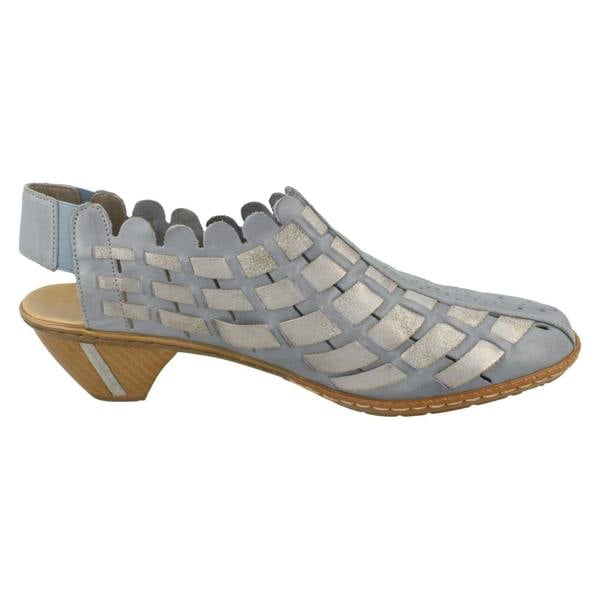 Rieker Ladies Rieker Sling Back Shoes With Woven Detail 46778