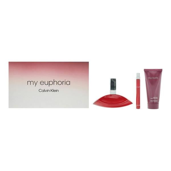 Calvin Klein My Euphoria Eau de Parfum 100ml, 10ml + Body Lotion 100ml Gift Set for Her