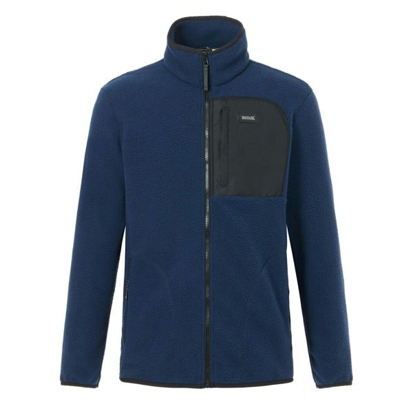 Regatta Mens Frankie Borg Fleece Jacket - Navy/Black