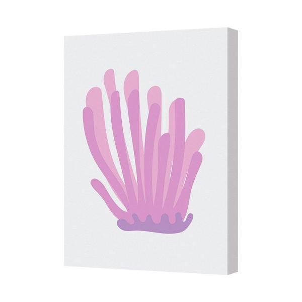 Benjamin Tate Design Pink Purple Coral Abstract Canvas Wall Art Print For Living Room