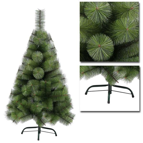 4ft to 8ft Green Artificial Christmas Trees with Metal Stand, Easy Assembly and Flame Retardant PVC image 4