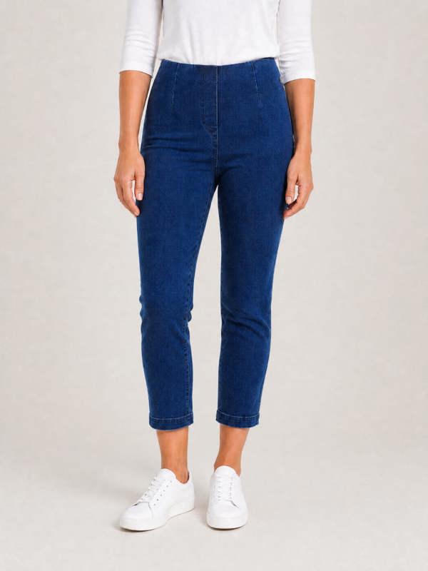 PennyPlain Cropped Jeggings -Blue Wash