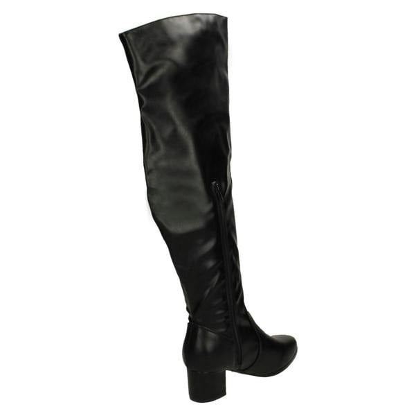 Spot On Ladies Spot On Wide Fitting Knee High Boots F51088