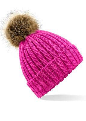 Beechfield Pom Pom Chunky Beanie