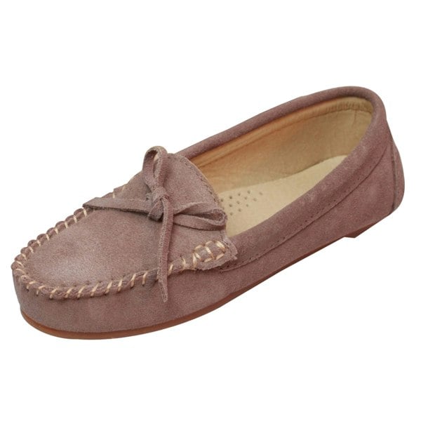 Eastern Counties Leather Womens/Ladies Suede Moccasins - Mink