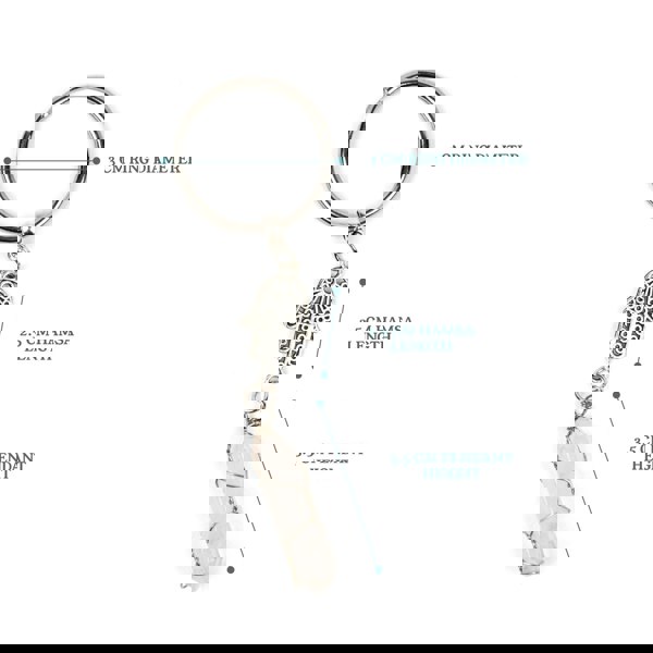 Myga Crystal and Zinc Keychain