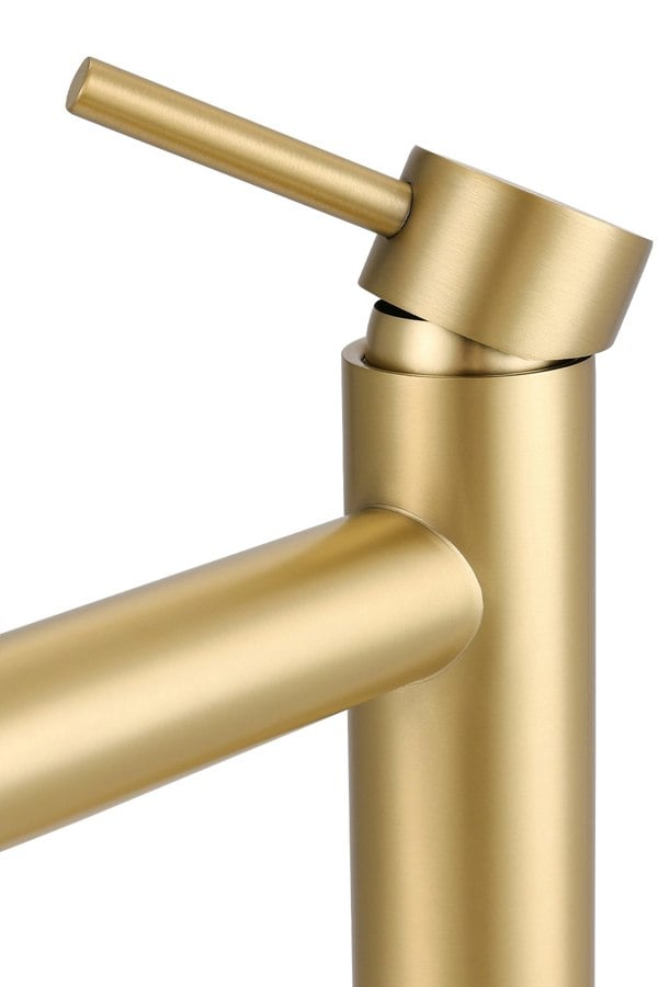 Living and Home Brushed Gold Tall Single Handle Vessel Faucet