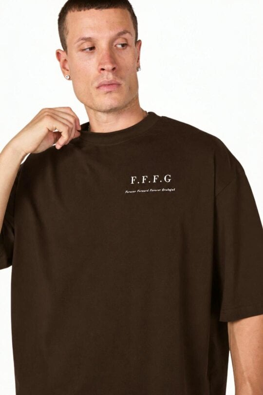 Elaina Fashion Men’s Oversized Heavyweight T-Shirt – “Forever Forward. Forever Grateful.”