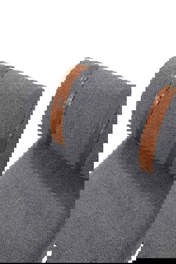 Living and Home Dark Grey Upholstered Bench with a Removable Pillow