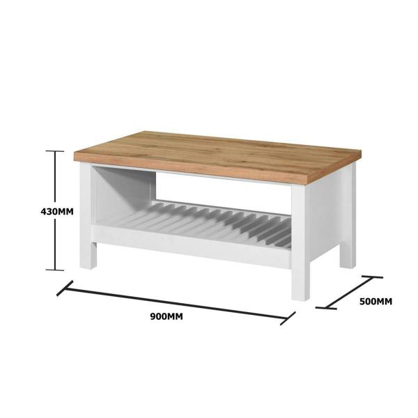 Timber Art Design Astbury Coffee Table Living Room Open Storage Furniture