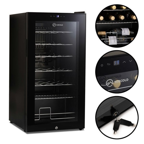 Subcold Viva 28 bottles wine cooler fridge (82 litre) features