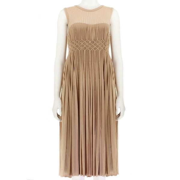 Alaia luxurious origami midi dress in a signature blush tone