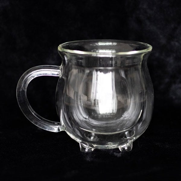 Serano Clear Double Walled Glass Cauldron Mug
