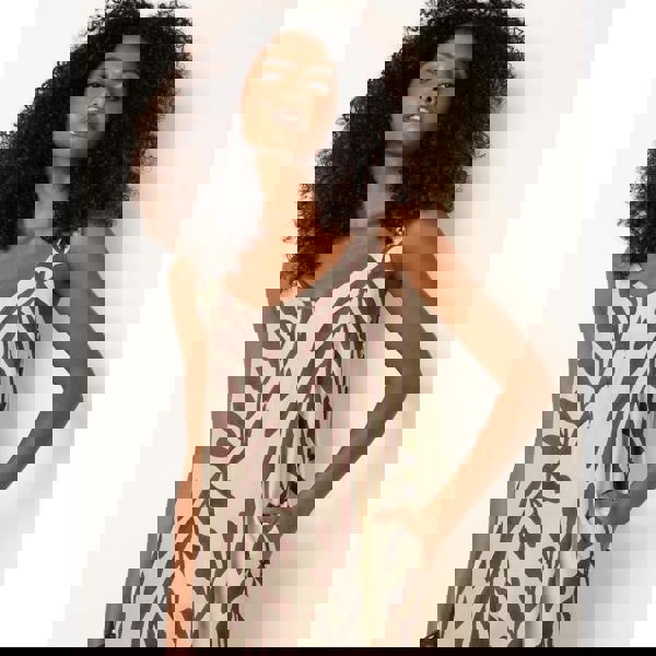 Blue Vanilla Jumpsuit With Floral & Leaf Print