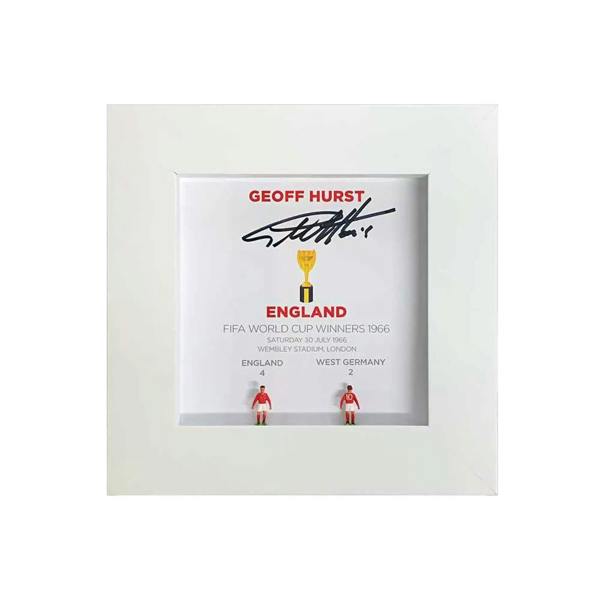 Unbranded Sir Geoff Hurst signed hand painted England 1966 Subbuteo style display