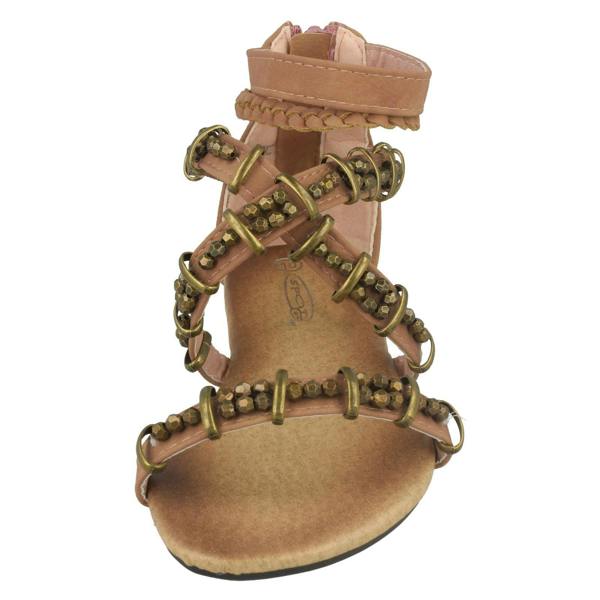 Spot On Girls Spot On Zip Up Sandals