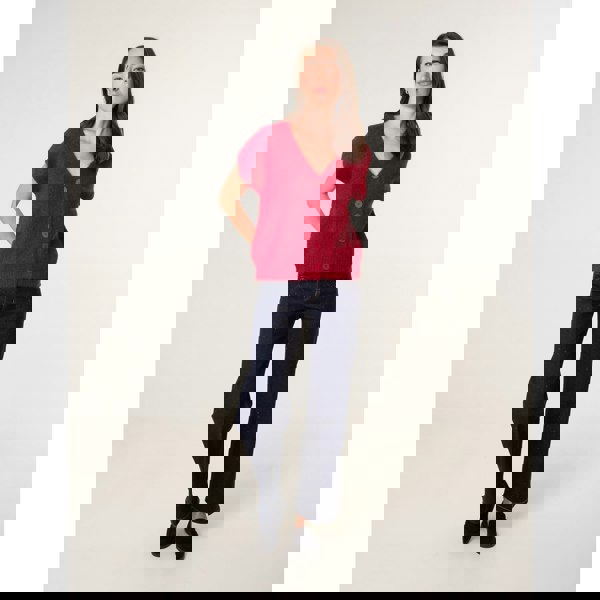 Blue Vanilla Button Front Vest