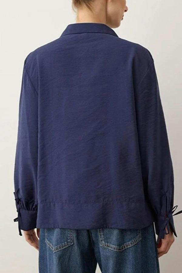 WOVCOR Boho Modal Shirt with Tie Detail