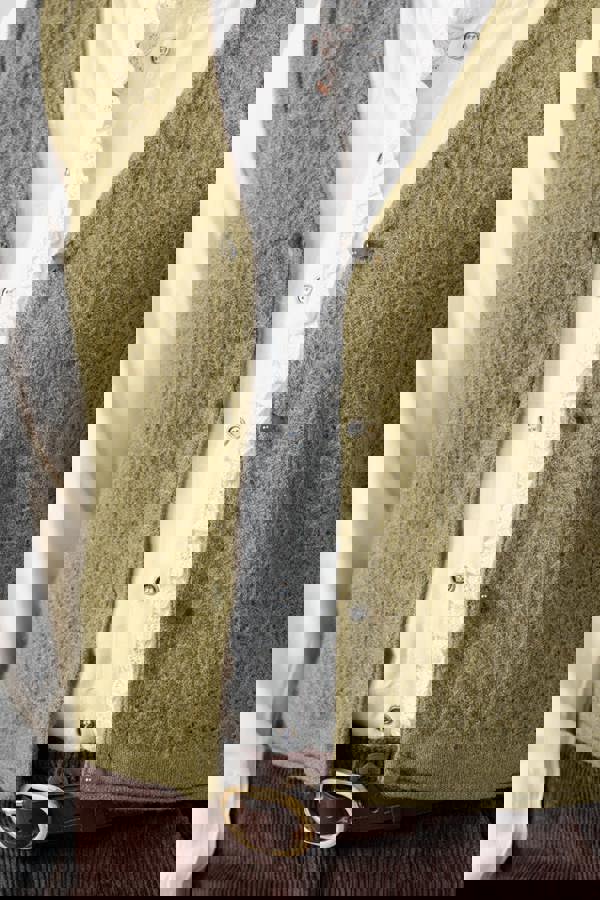 Lily & Me Marly Sleeveless Pointelle Knit Cardigan Moss