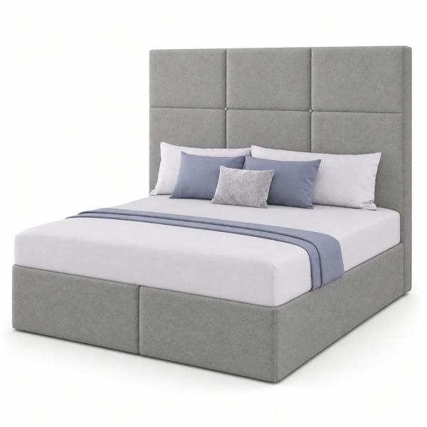Great British Beds Habour Divan Bed - Silver Plush
