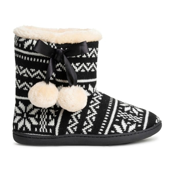 VIVA Polar Women's Memory Foam Pom Pom Winter Faux Fur Cosy Slippers