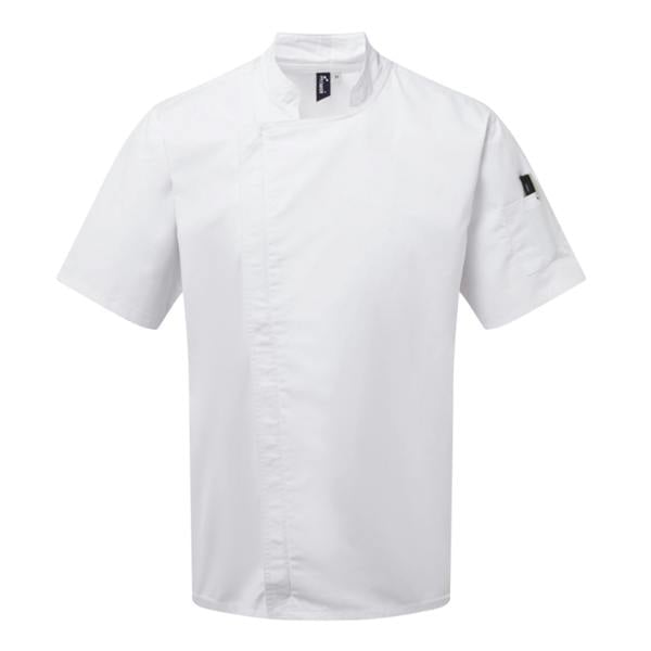 Premier Unisex Adult Short-Sleeved Chef Jacket - White