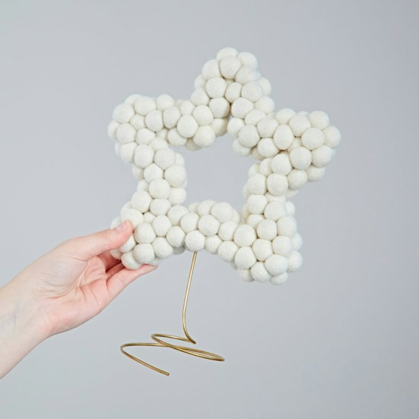 Paper High Felt Natural Star Tree Topper