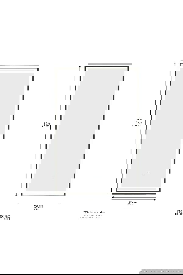 Living and Home 50cm x 70cm Rectangular Anti-fog Bathroom Vanity Mirror Touch Sensor