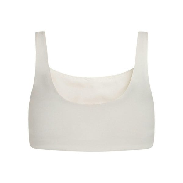 Girlfriend Collective Womens/Ladies Tommy Cropped Square Neck Bra - Ivory