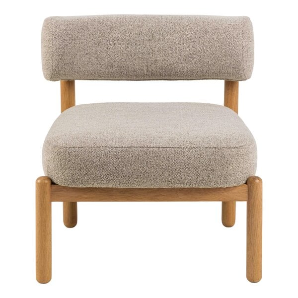 Wyld Haus Nook Cream Boucle Lounge Chair Oak Wood Legs