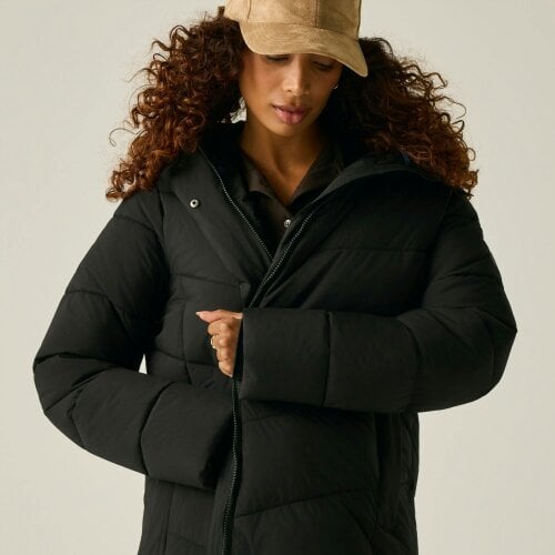 Regatta Womens Eloria Long Length Padded Jacket - Black