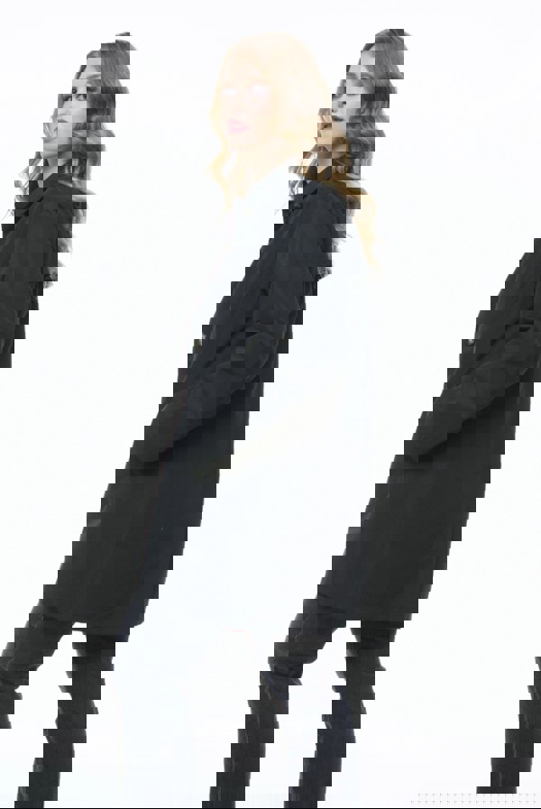 Elle Jennifer Single Breasted Basic Mac - Black