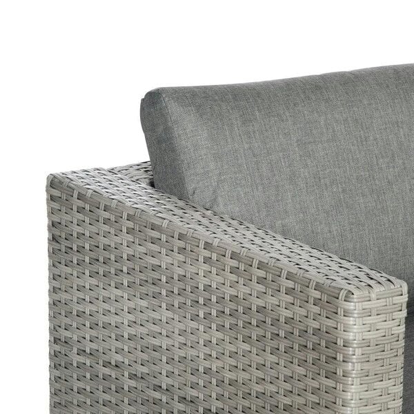 Bobobiy 3 Pieces Outdoor PE Rattan Sofa Set, Grey