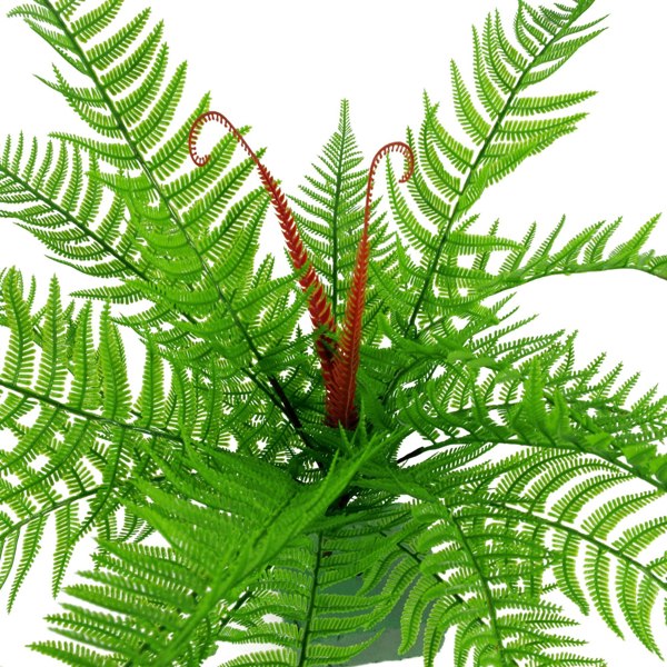 Leaf 6 x 60cm Artificial Bushy Dixie Wood Fern Dark Green Plant