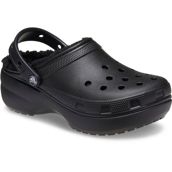 Crocs Classic Platform Lined Clog Womens - Black