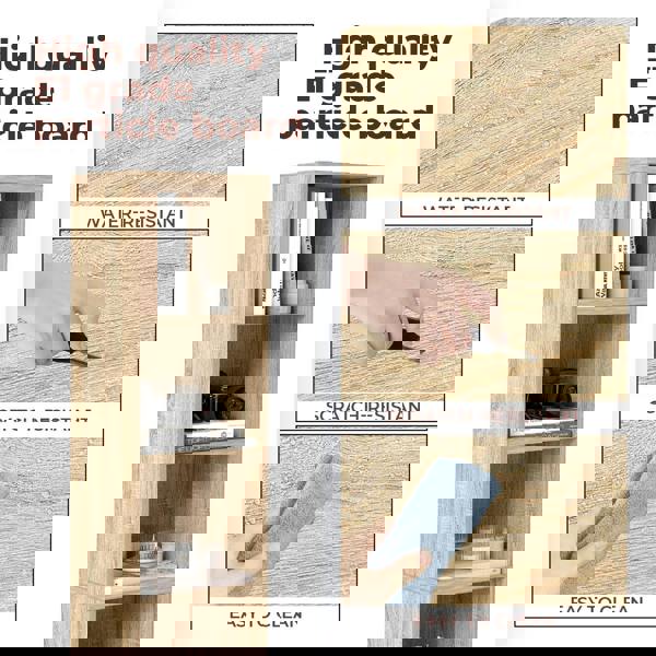 Levede Bookshelf 6 Tier Bookcase Shelves Tall Narrow Storage Display Shelving