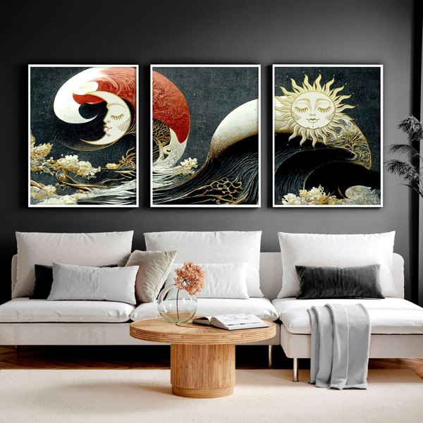 Wall art Japanese | set of 3 framed wall art prints