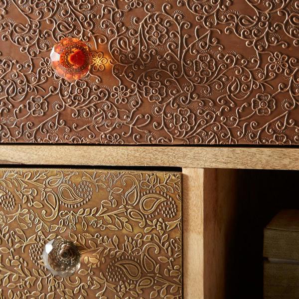 Wyld Haus Kokkola Reclaimed Wood Large Sideboard Coffee Table 3 Doors 3 Drawers