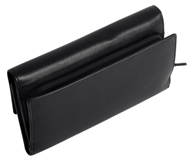 SADDLER ELLA Leather 18cm Trifold Purse - 20 Card Slots, Several Coin and Note Sections - RFID Protected