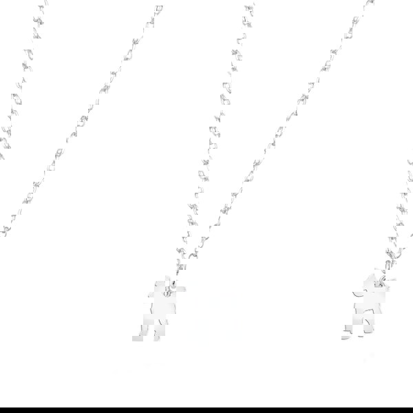 Hungarian Pumi Silhouette Silver Necklace - Personalised - MYLEE London