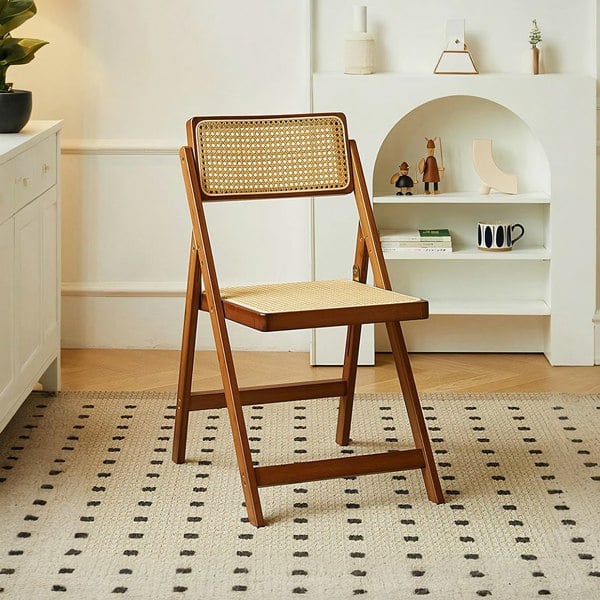Sharon Foldable Rattan Dining Chair, Bamboo-Rit Concept-Rit Concept