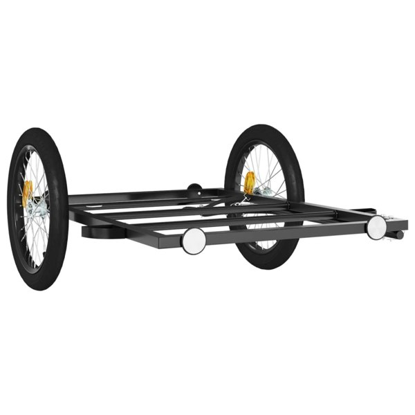 Berkfield Bike Cargo Trailer Black 135x68x37 cm Iron