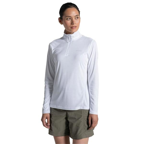 Craghoppers Womens/Ladies Nosilife Half Zip Top - White - 