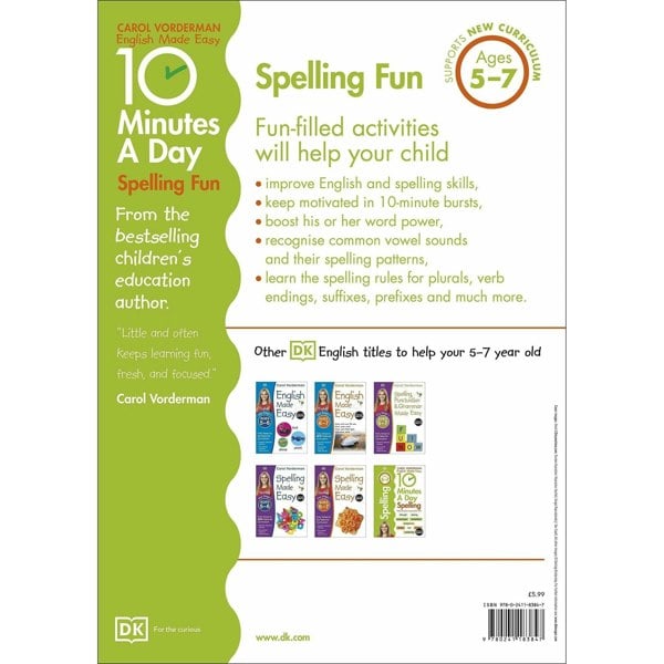 10 Minutes A Day Spelling Fun, Ages 5-7 (Key Stage 1)